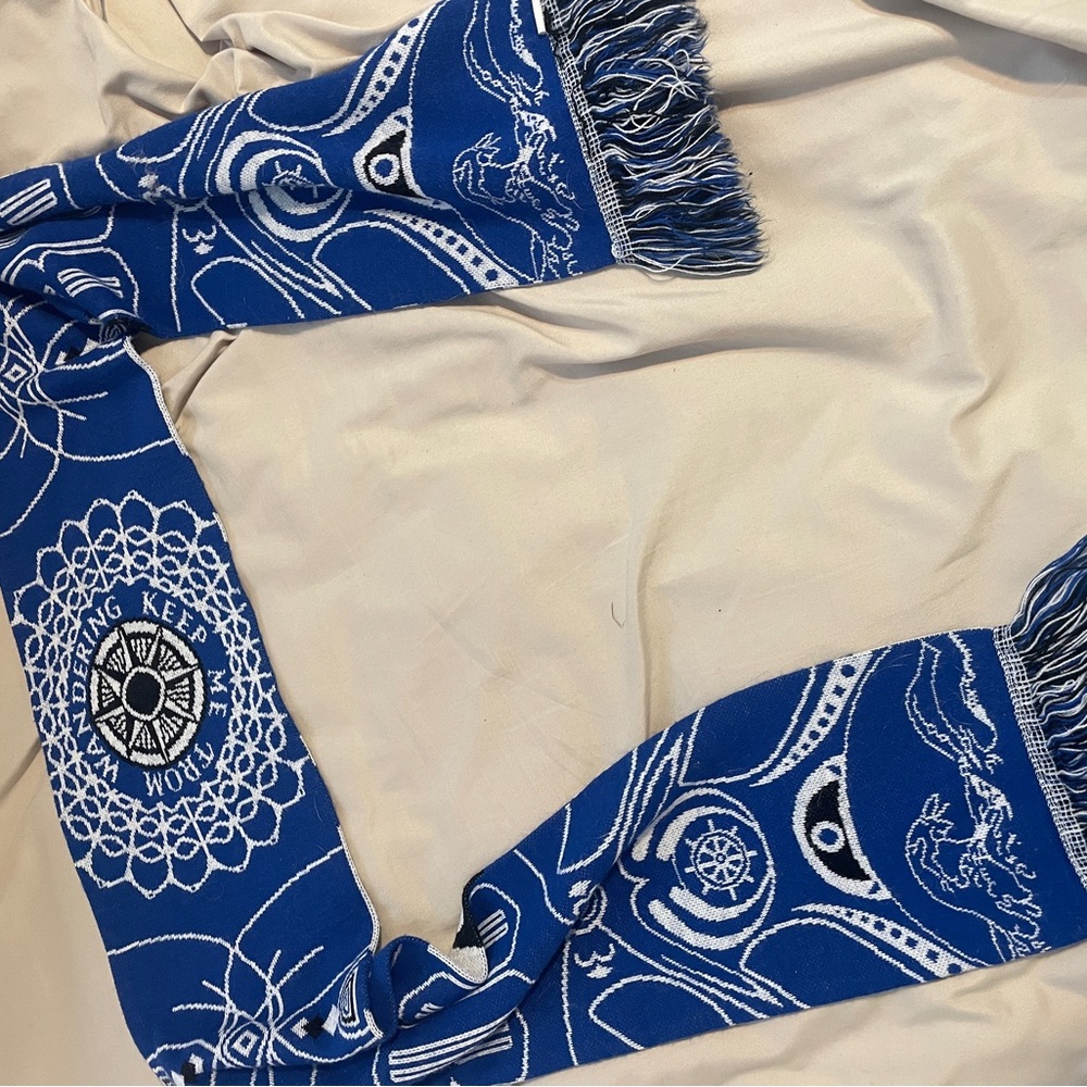 Blue and White Bassnectar Scarf - Picture 4 of 4